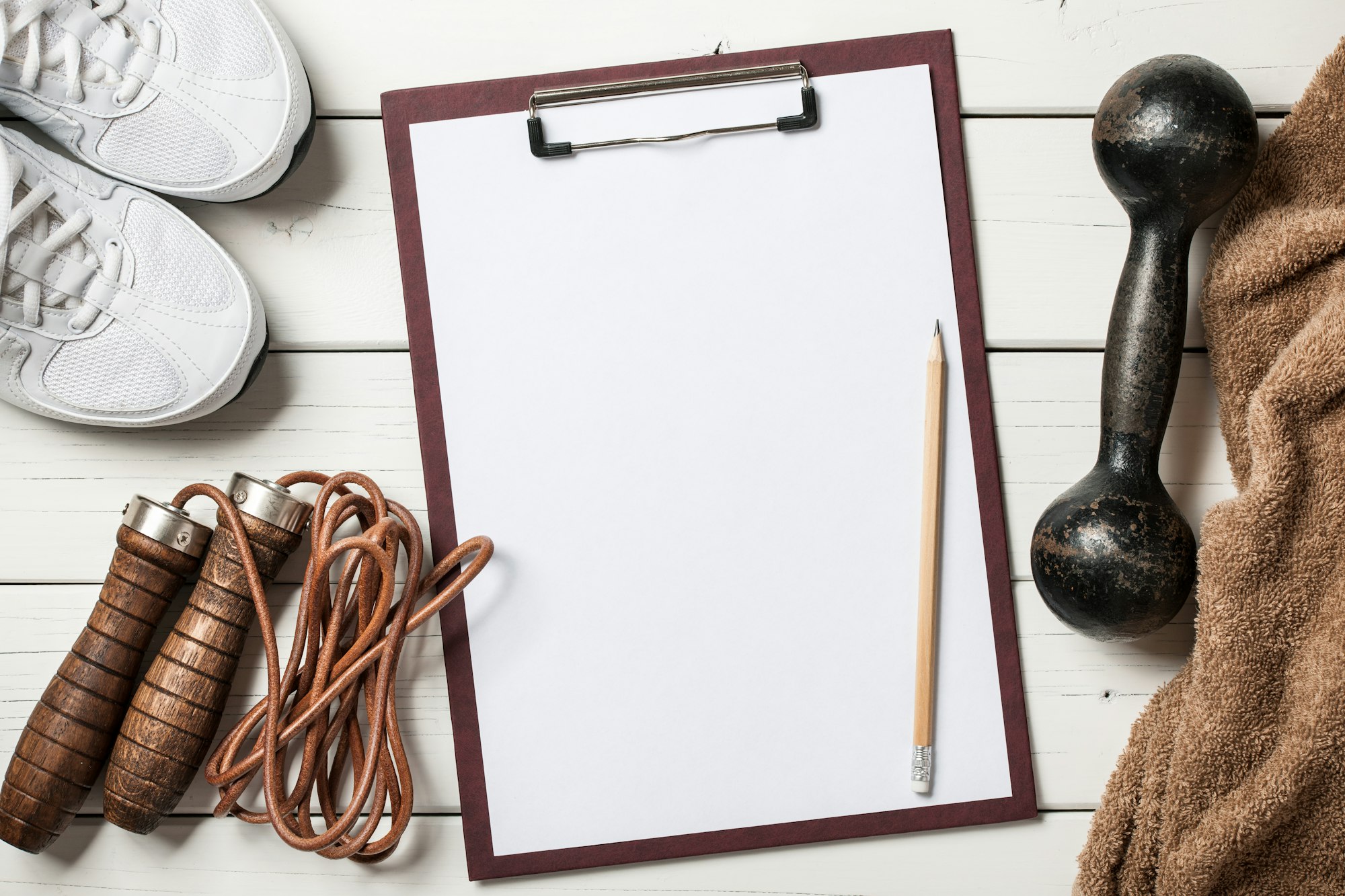 Fitness workout plan concept