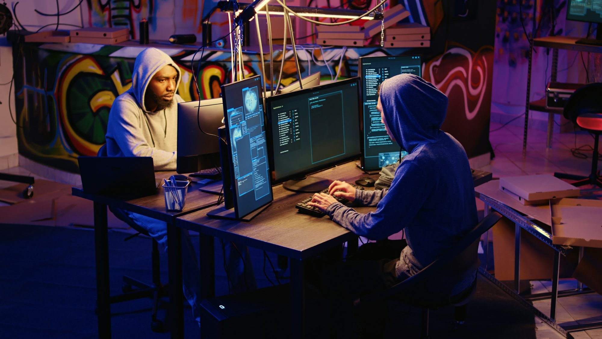 Hackers running to escape police