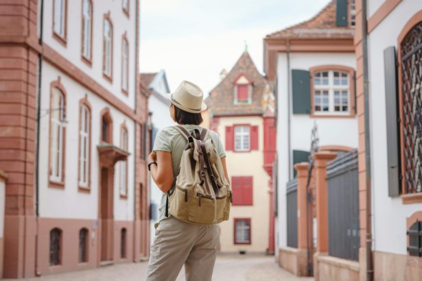 travel to summer Europe young asian woman